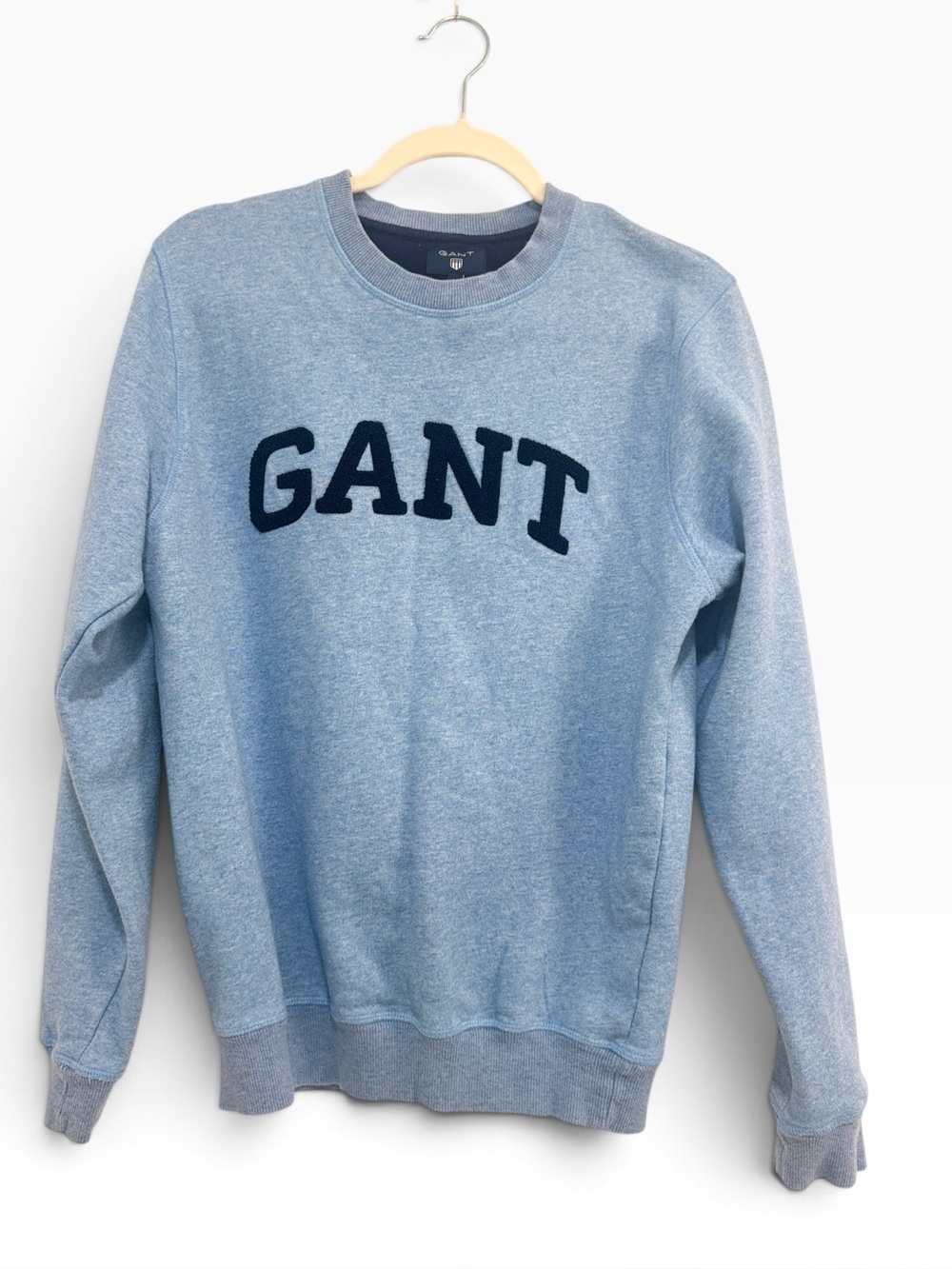 Gant Light Blue Crewneck Sweatshirt with Navy Logo